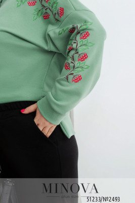 Спортивний костюм №2493-мята-чорний_minova_6