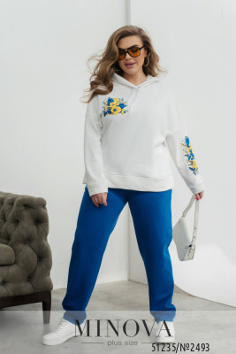 Спортивний костюм №2493-молочний-електрик_minova_5