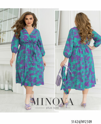 Сукня №2509-зелений-бузковий_minova_7