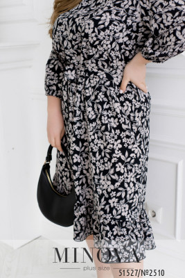 Сукня №2510-чорний - бежевий_minova_6