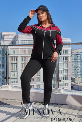 Спортивний костюм №8-280-чорний-бордовий_minova_5