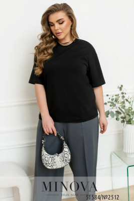 Футболка №2512-чорний_minova_5