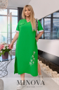 Платье №1554-зеленый