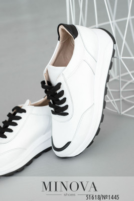 Кросівки №1445-біла шкіра-чорна шкіра_minova_6