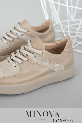 Кросівки №1443-капучино шкіра-капучино замша_minova_6