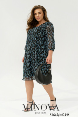 Сукня №2496-чорний-блакитний_minova_5