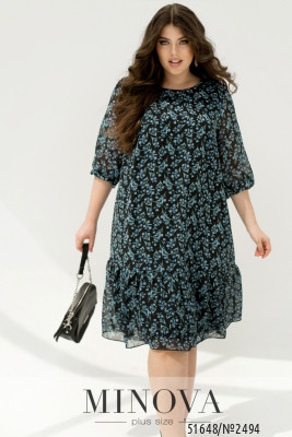 Сукня №2494-чорний-блакитний_minova_5