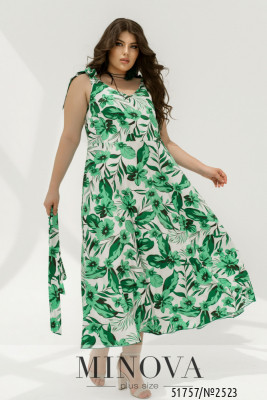 Платье №2523-зеленый