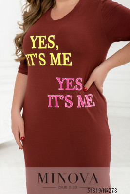 Домашня сукня №278-теракотовий_minova_6