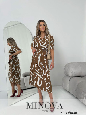 Сукня №400-коричневий