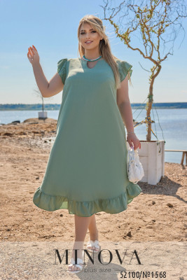 Платье №1568-оливка