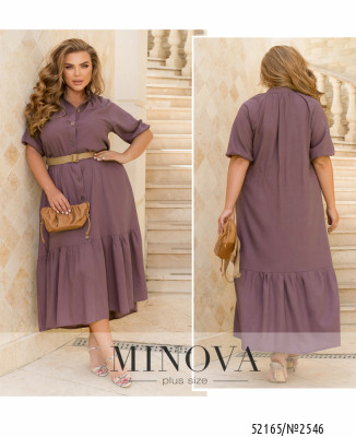Сукня №2546-фрезово-шоколадний_minova_7