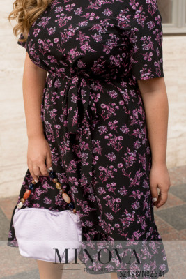 Сукня №2541-чорний-фуксія_minova_6