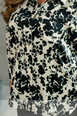 Сорочка №2563-молочний-чорний_minova_6