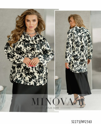 Сорочка №2563-молочний-чорний_minova_7