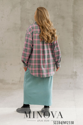 Сорочка №2550-сірий-рожевий_minova_6
