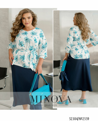 Блуза №2559-білий-синій_minova_7