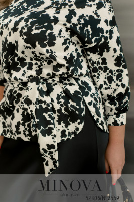 Блуза №2559-молочний-чорний_minova_6