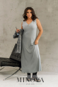 Платье №2562-серый