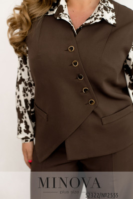 Жилет №2555-шоколадний_minova_6