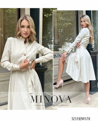 Сукня №370-світло-бежевий_minova_7