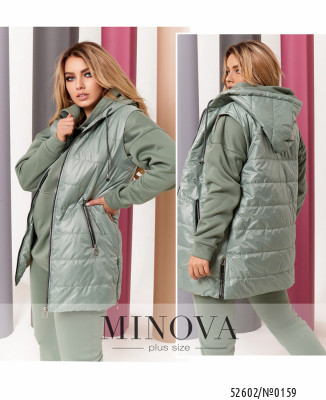 Жилет №0159-фісташка_minova_7