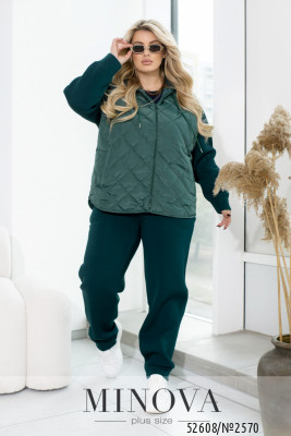 Спортивний костюм №2570-зелений