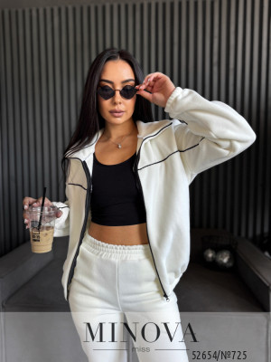 Спортивний костюм №725-молочний_minova_5