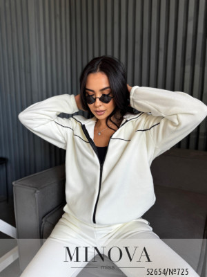 Спортивний костюм №725-молочний_minova_6