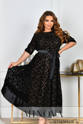 Сукня №8630-чорно-бежевий_minova_6