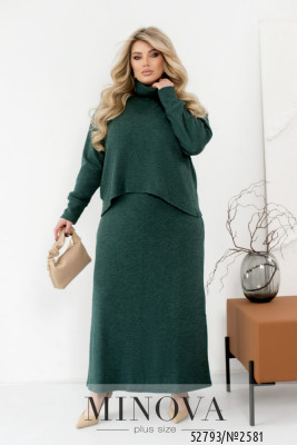 Костюм №2581-темно-зелений