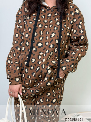 Спортивний костюм №491-коричневий_minova_6