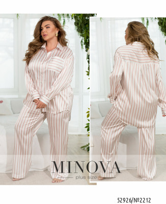 Піжамний костюм №2212-молочний-бежевий_minova_7