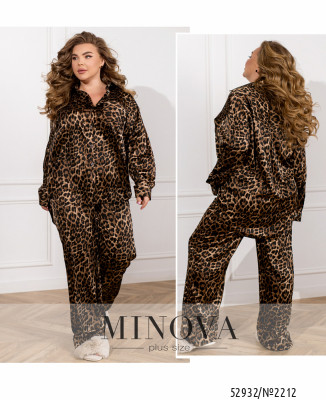 Піжамний костюм №2212-бежевий-чорний_minova_7