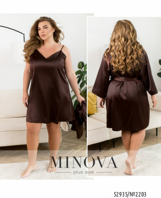 Піжамний костюм №2203-шоколадний_minova_7