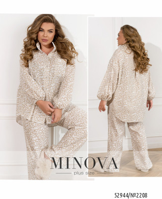 Піжамний костюм №2208-бежевий_minova_7