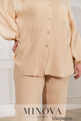 Піжамний костюм №2211-світло-бежевий_minova_6