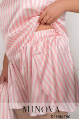 Домашній костюм 3-ка №2209-рожевий-молочний_minova_6