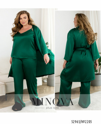 Домашній костюм 3-ка №2205-зелений_minova_7