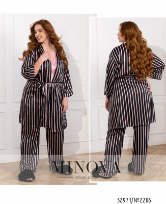 Домашній костюм 3-ка №2206-чорний-рожевий_minova_7