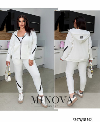 Спортивний костюм №502-молочний_minova_7