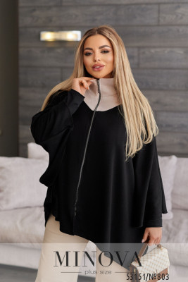 Кофта №803-чорний-молочний_minova_6
