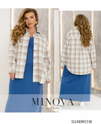 Сорочка №2550-світло-бежевий_minova_7