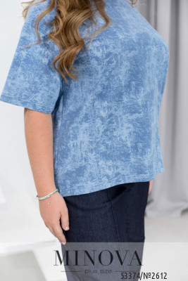 Футболка №2612-джинс_minova_6