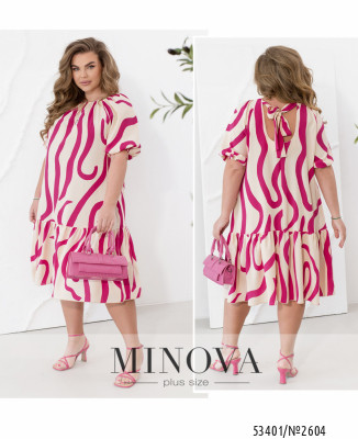 Сукня №2604-бежевий-малиновий_minova_7