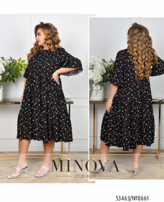 Сукня №8661-чорний( невеликий квітка)_minova_7