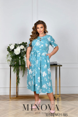 Сукня №21-185-бірюзовий_minova_5