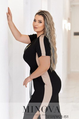 Сукня №21-151-чорний-бежевий_minova_6