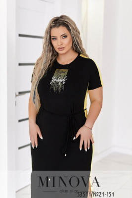 Сукня №21-151-чорний-жовтий_minova_5