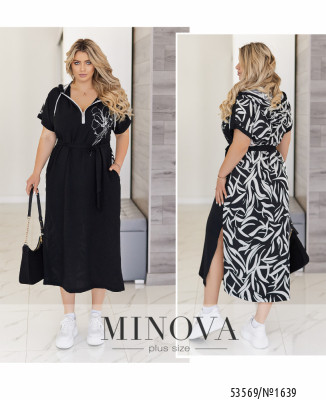 Сукня №1639-чорний лист_minova_7
